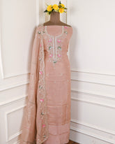Crush Beige Unstitched Suit